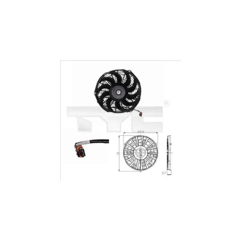 Ventilateur, refroidissement du moteur TYC 825-0005
