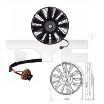 Ventilateur, refroidissement du moteur TYC 825-0006