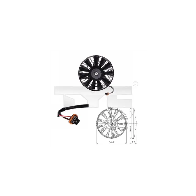 Ventilateur, refroidissement du moteur TYC 825-0006