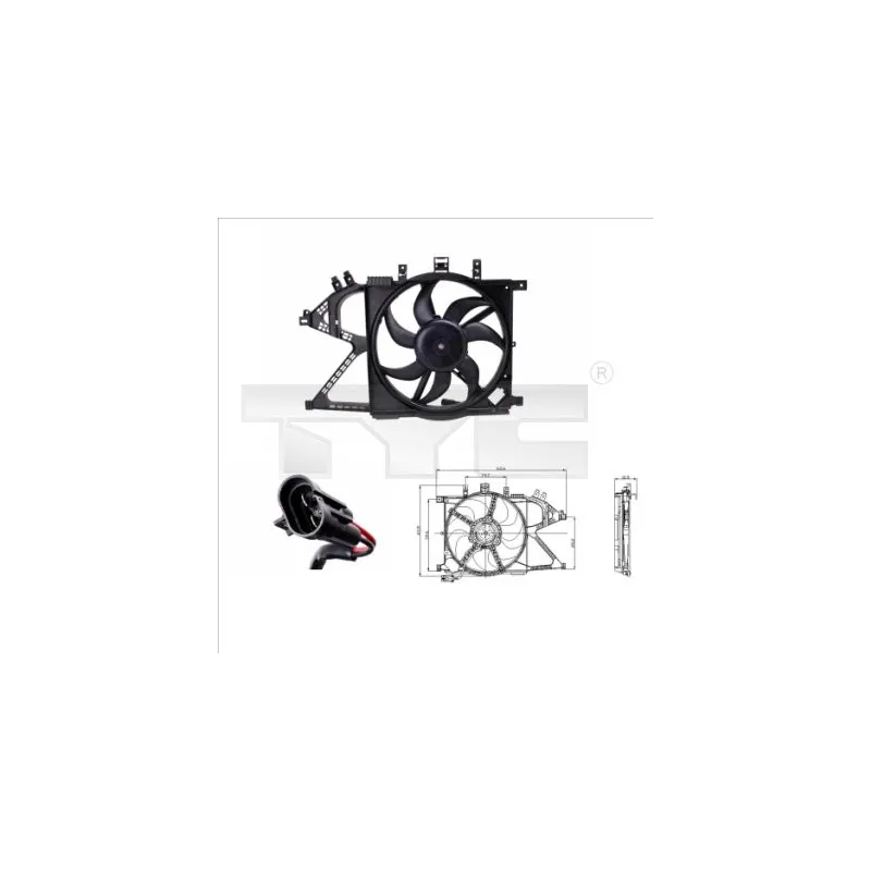 Ventilateur, refroidissement du moteur TYC 825-0008