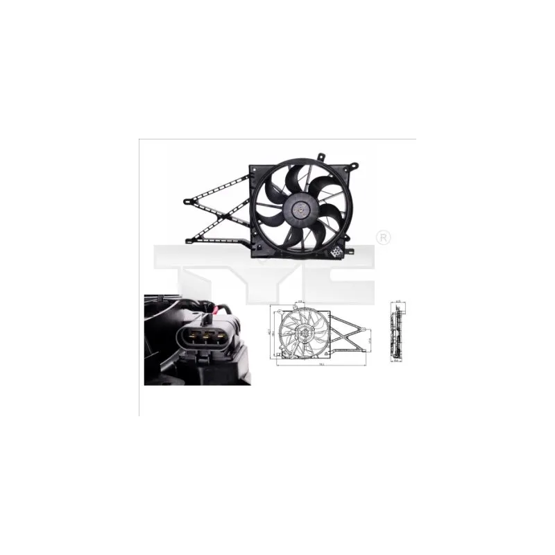 Ventilateur, refroidissement du moteur TYC 825-0011