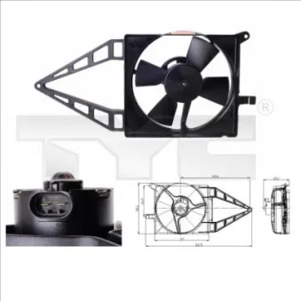 Ventilateur, refroidissement du moteur TYC 825-0013