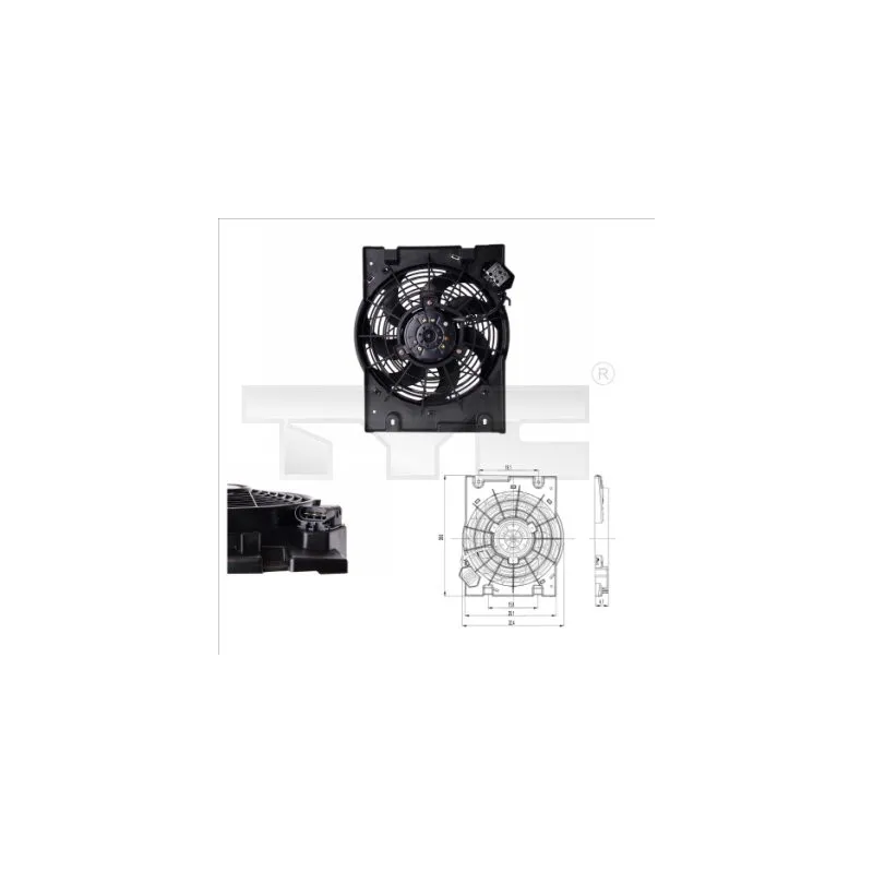 Ventilateur, refroidissement du moteur TYC 825-0014