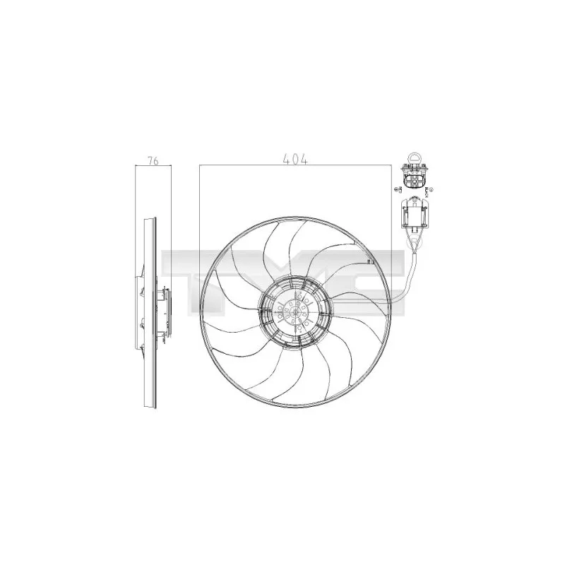 Ventilateur, refroidissement du moteur TYC 825-0020