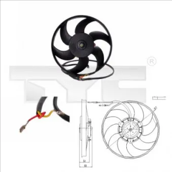 Ventilateur, refroidissement du moteur TYC 826-0001