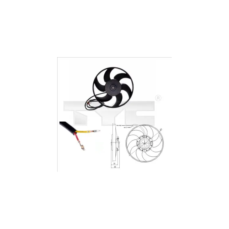 Ventilateur, refroidissement du moteur TYC 826-0002