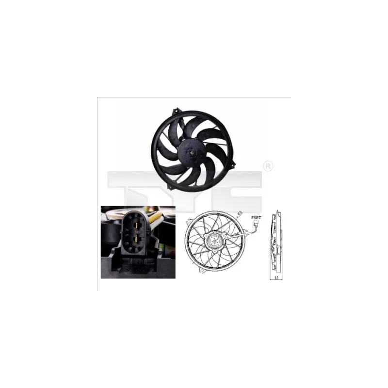 Ventilateur, refroidissement du moteur TYC 826-0003