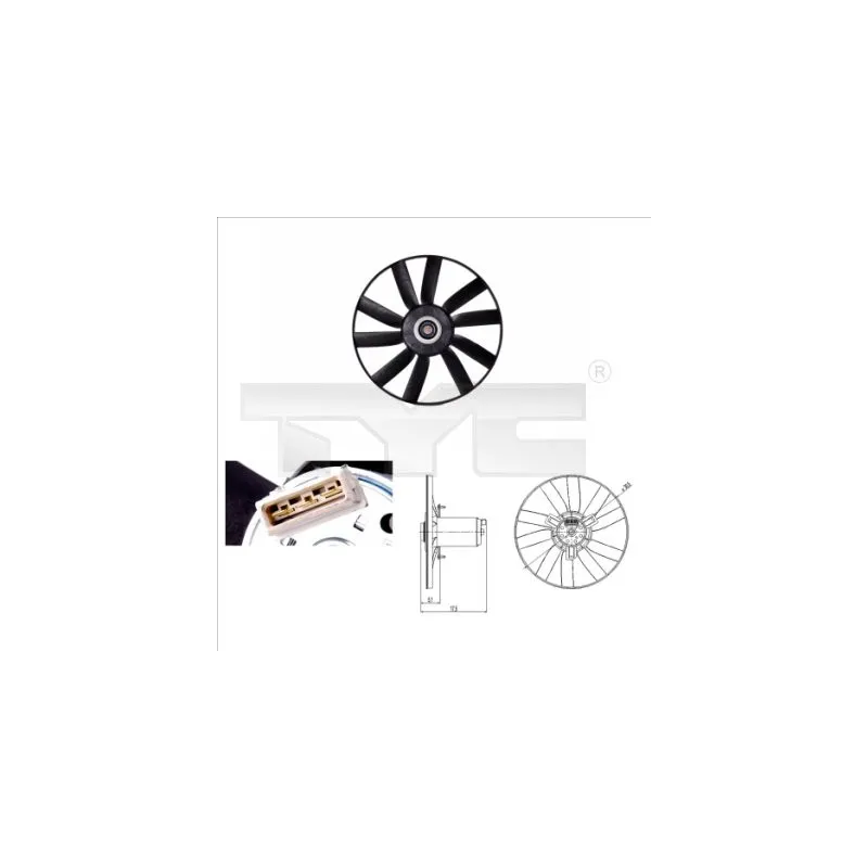 Ventilateur, refroidissement du moteur TYC 831-0002