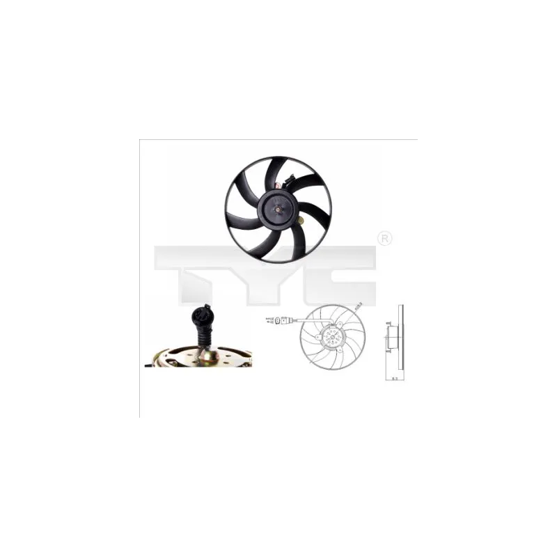 Ventilateur, refroidissement du moteur TYC 831-0003