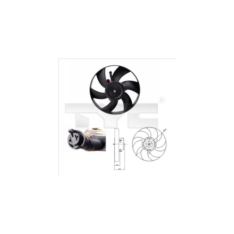 Ventilateur, refroidissement du moteur TYC 831-0004