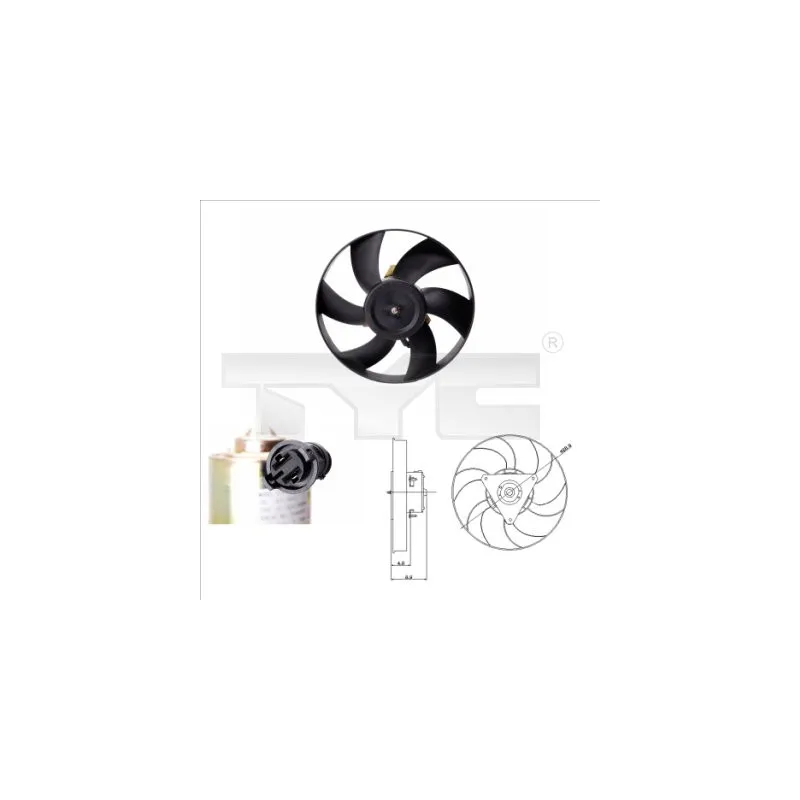 Ventilateur, refroidissement du moteur TYC 831-0005