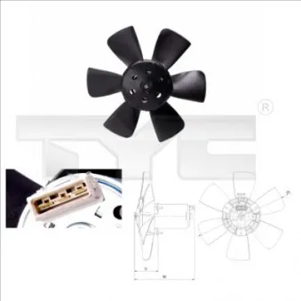 Ventilateur, refroidissement du moteur TYC 831-0011