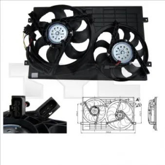 Ventilateur, refroidissement du moteur TYC 832-0001