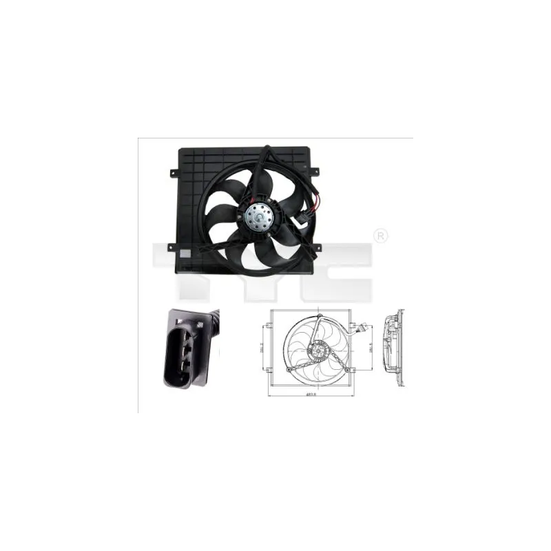 Ventilateur, refroidissement du moteur TYC 832-0002
