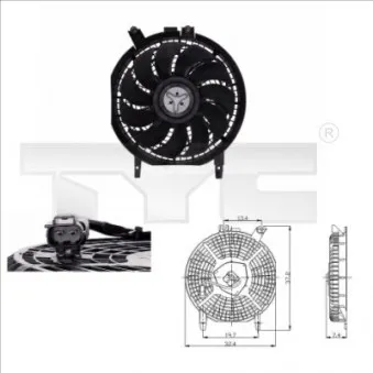 Ventilateur, refroidissement du moteur TYC 836-0004