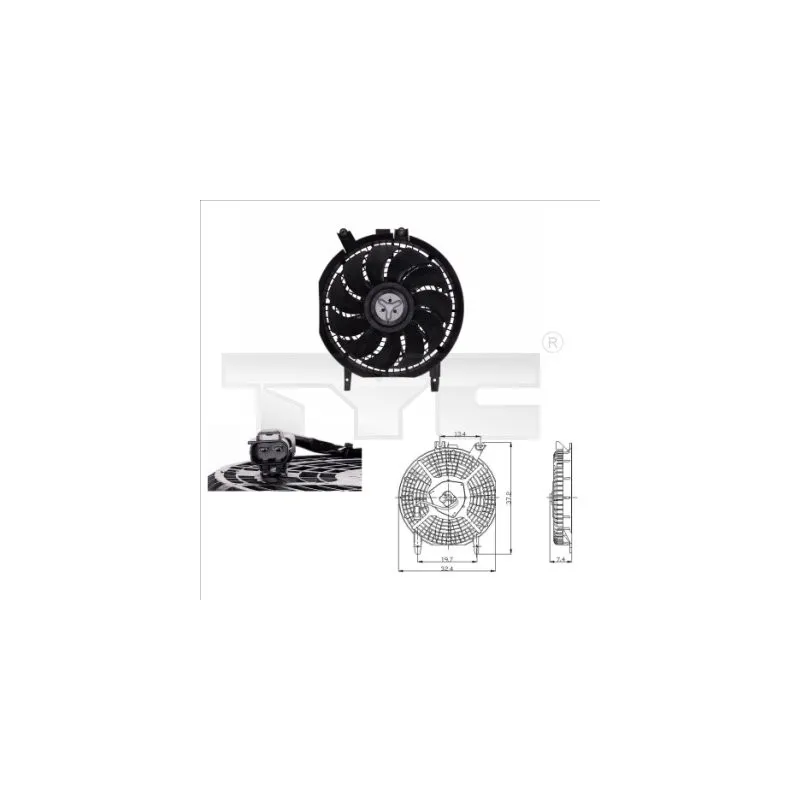 Ventilateur, refroidissement du moteur TYC 836-0004