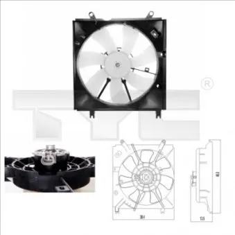 Ventilateur, refroidissement du moteur TYC 836-0010