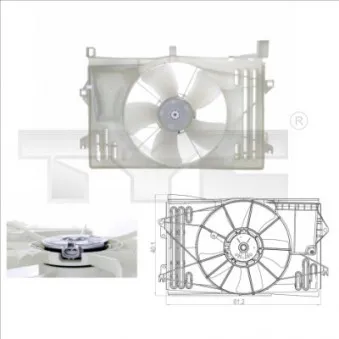 Ventilateur, refroidissement du moteur TYC 836-0013