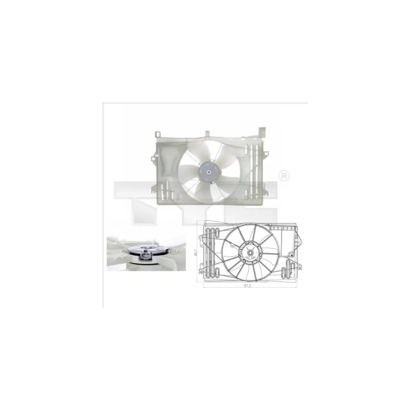 Ventilateur, refroidissement du moteur TYC 836-0013
