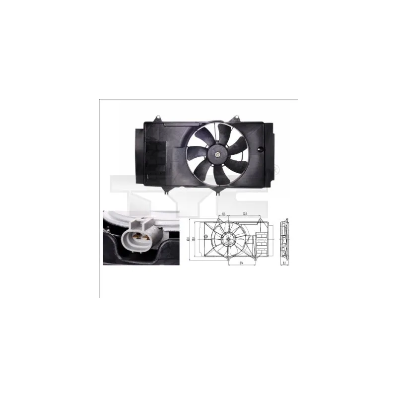 Ventilateur, refroidissement du moteur TYC 836-0014