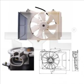 Ventilateur, refroidissement du moteur TYC 836-0015