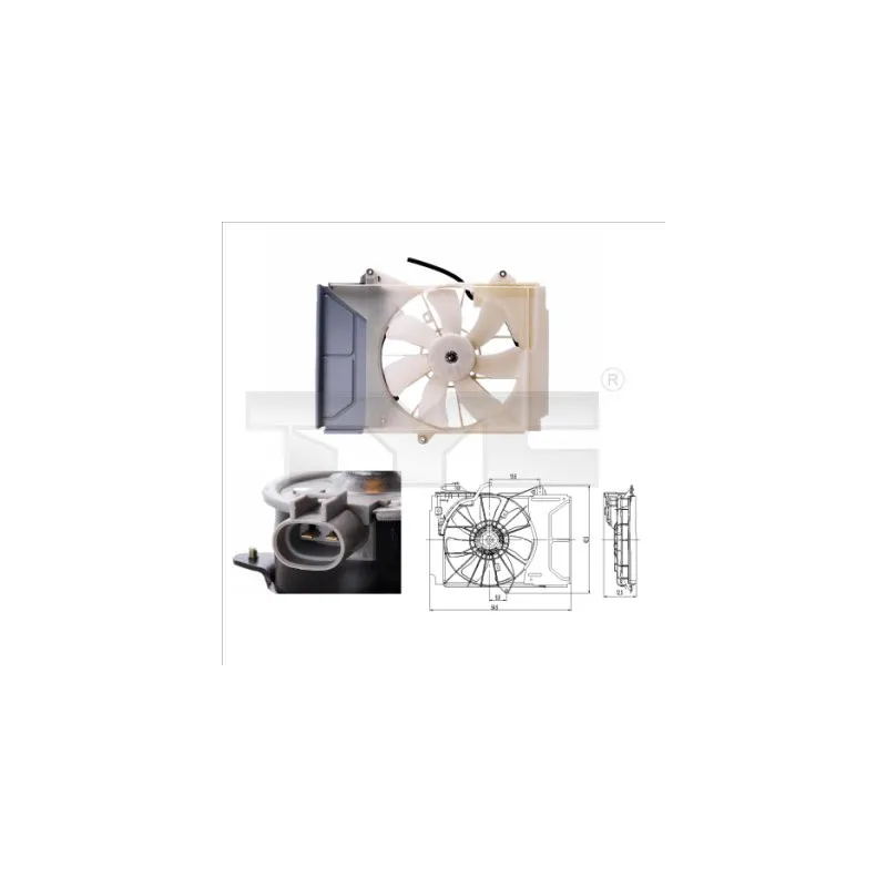 Ventilateur, refroidissement du moteur TYC 836-0015
