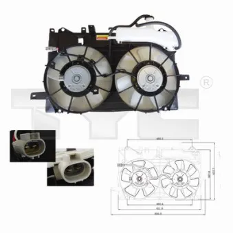 Ventilateur, refroidissement du moteur TYC 836-0017