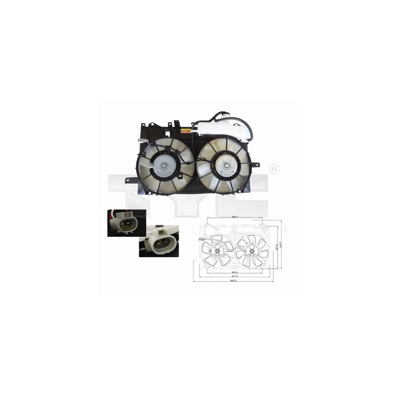 Ventilateur, refroidissement du moteur TYC 836-0017