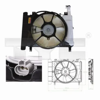 Ventilateur, refroidissement du moteur TYC 836-0018