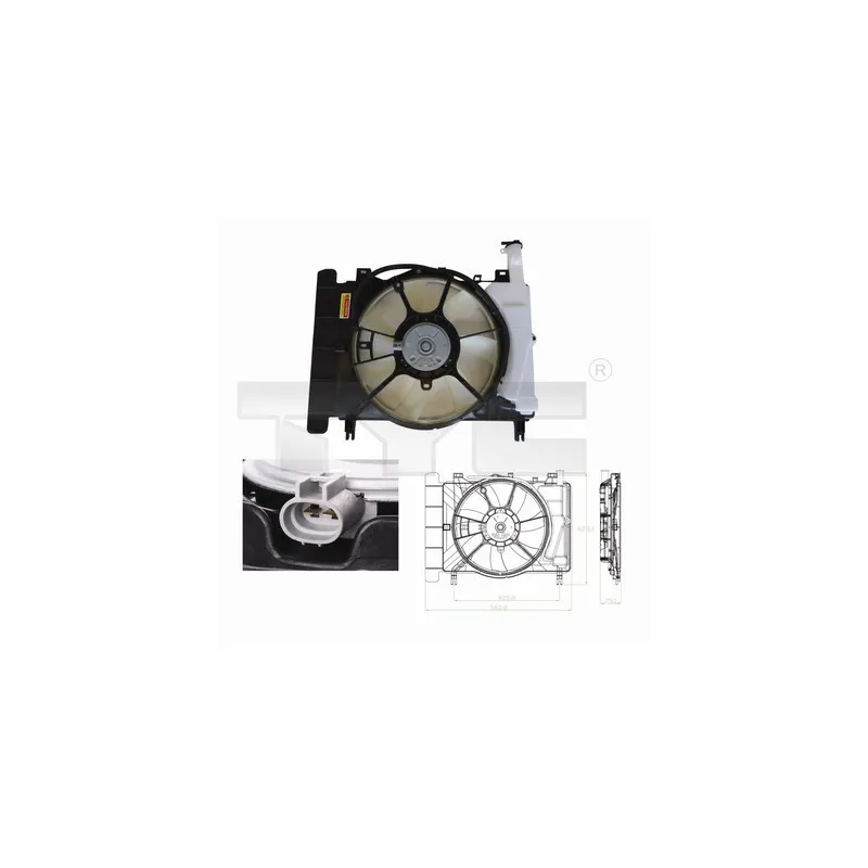 Ventilateur, refroidissement du moteur TYC 836-0018