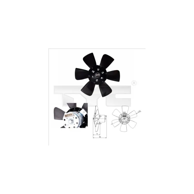 Ventilateur, refroidissement du moteur TYC 837-0007