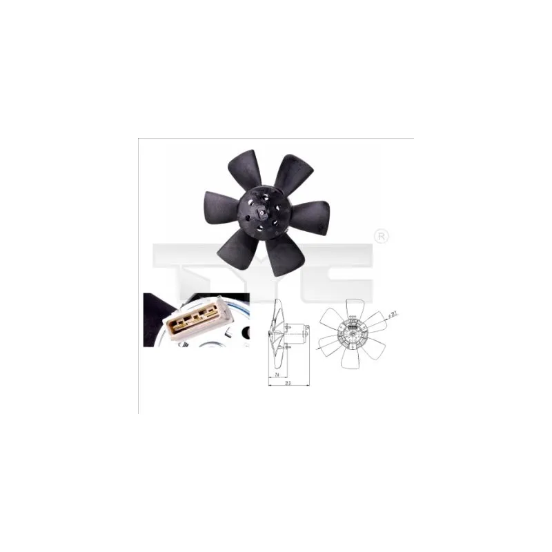 Ventilateur, refroidissement du moteur TYC 837-0008