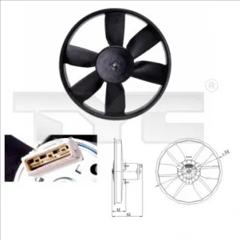 Ventilateur, refroidissement du moteur TYC 837-0009