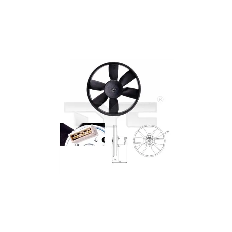 Ventilateur, refroidissement du moteur TYC 837-0009