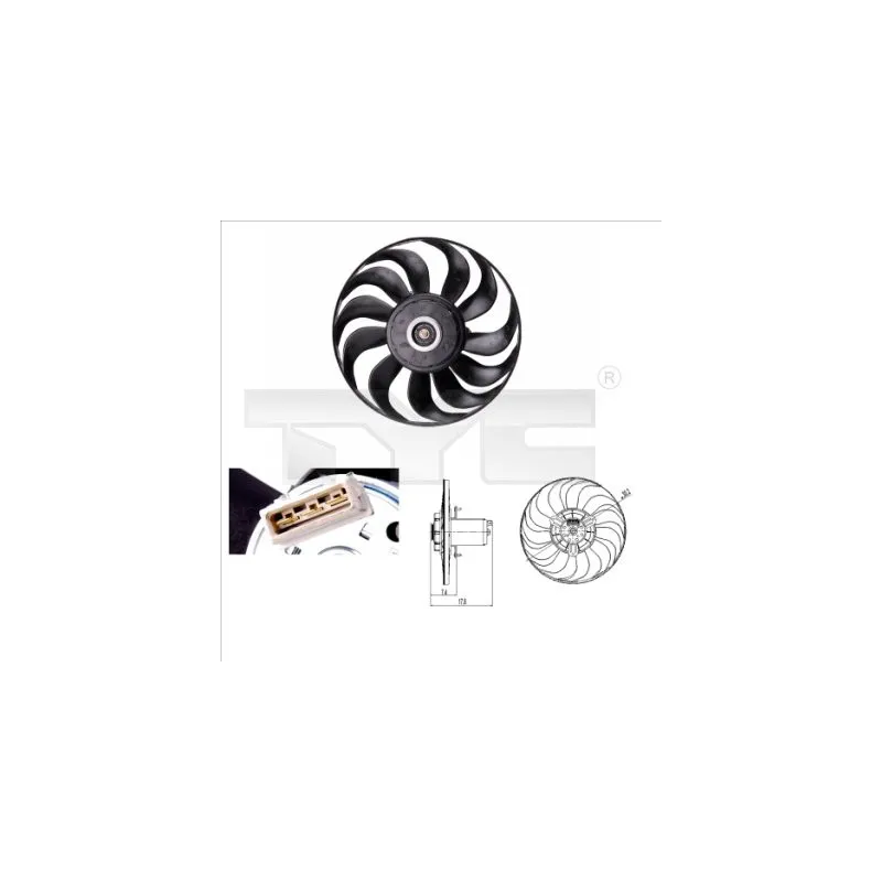 Ventilateur, refroidissement du moteur TYC 837-0012