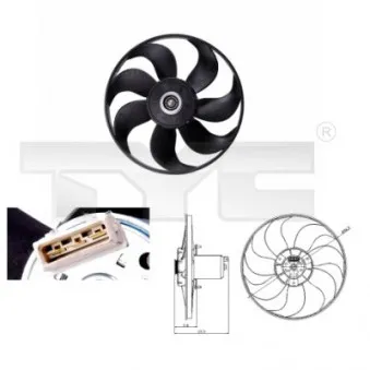 Ventilateur, refroidissement du moteur TYC 837-0013
