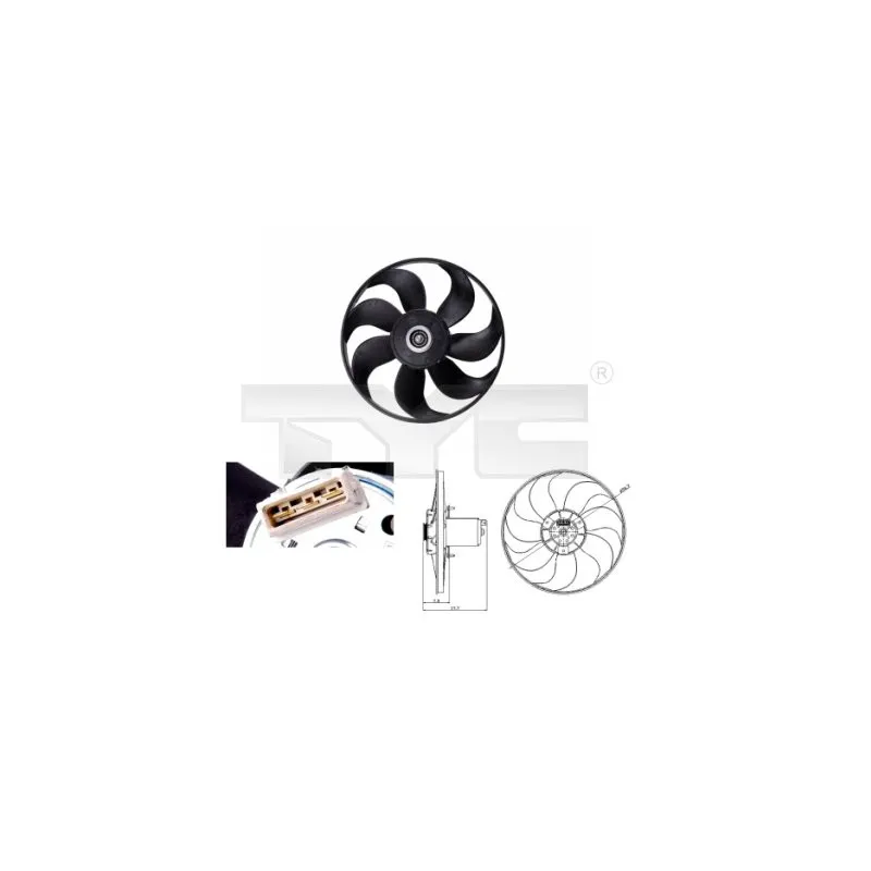 Ventilateur, refroidissement du moteur TYC 837-0013