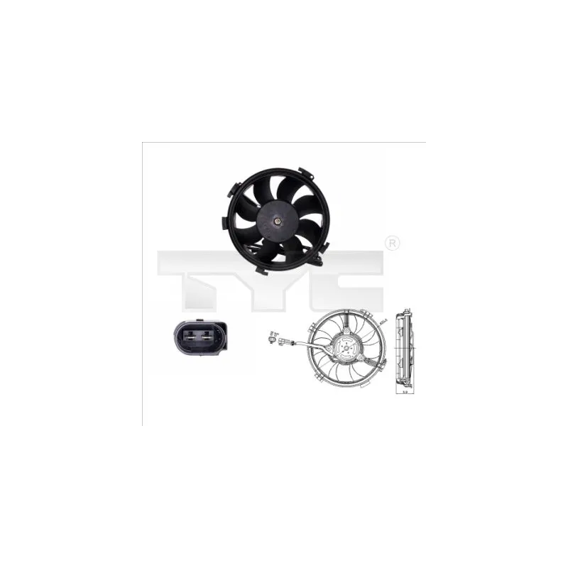Ventilateur, refroidissement du moteur TYC 837-0015