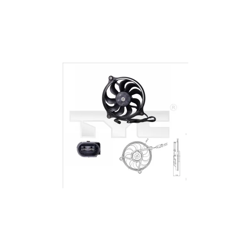 Ventilateur, refroidissement du moteur TYC 837-0017