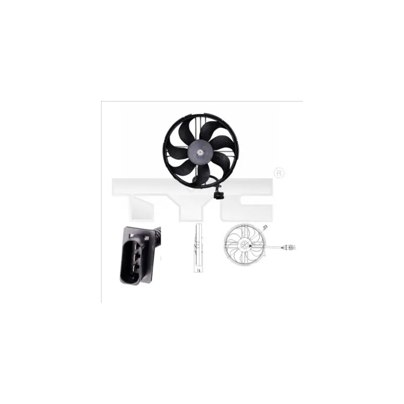 Ventilateur, refroidissement du moteur TYC 837-0018