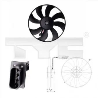 Ventilateur, refroidissement du moteur TYC 837-0020