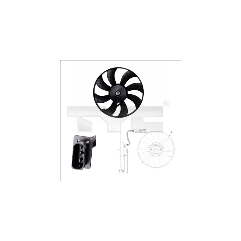 Ventilateur, refroidissement du moteur TYC 837-0021