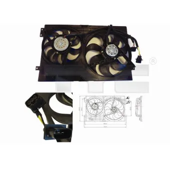 Ventilateur, refroidissement du moteur TYC 837-0024