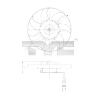 Ventilateur, refroidissement du moteur TYC 837-0025