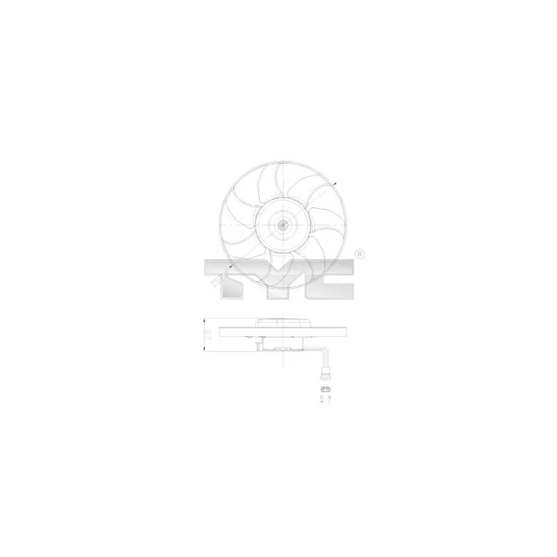 Ventilateur, refroidissement du moteur TYC 837-0025