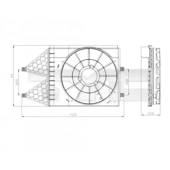 Support, ventilateur de radiateur TYC