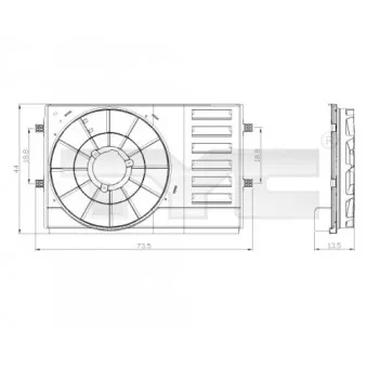Support, ventilateur de radiateur TYC 837-0034-1