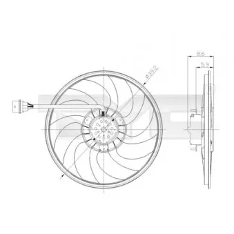 Ventilateur, refroidissement du moteur TYC 837-0037
