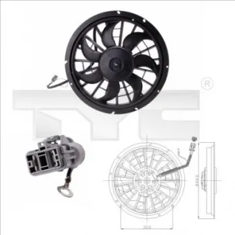 Ventilateur, refroidissement du moteur TYC 838-0001