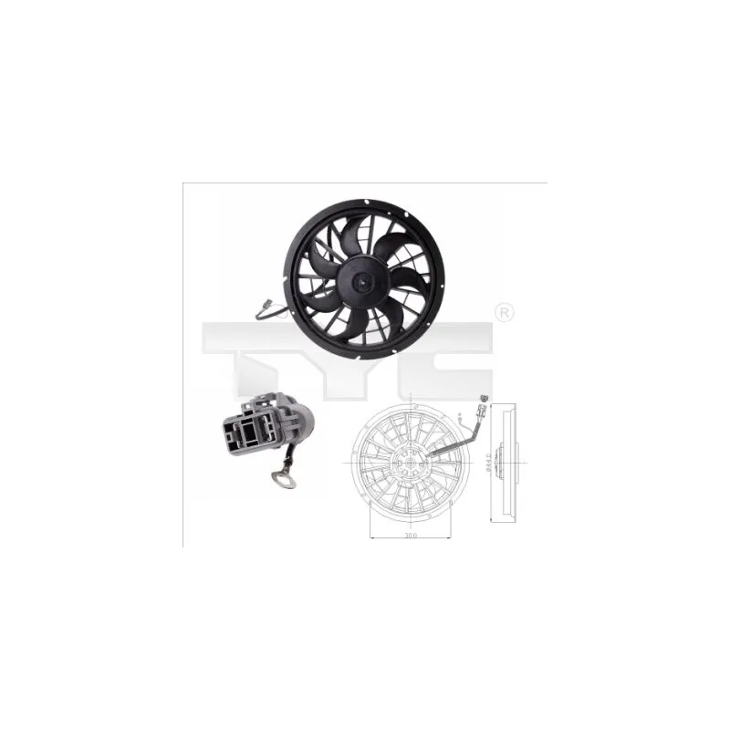 Ventilateur, refroidissement du moteur TYC 838-0001